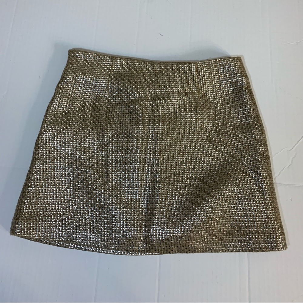 TopShop Gold Mini Skirt